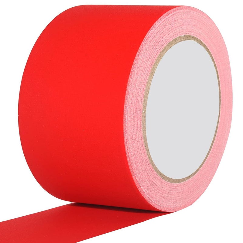 AMOGATO Red Gaffer Tape 3 Inch x 30 Yard,Gaffers Tape Red,Rubber Adhesive Leaves No Residueaterproof,Multipurpose,Easy to Tear,Great for Concerts, Weddings or More - Image 1